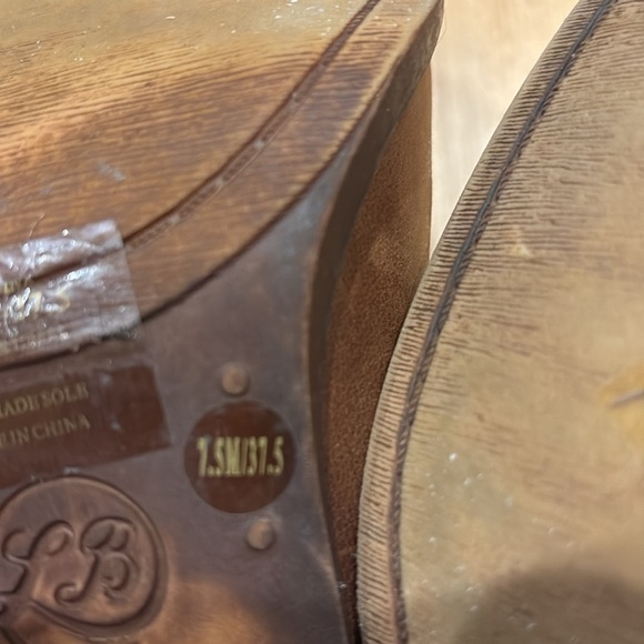 Lucky Brand leather western ankle boots booties brown 7.5 - Picture 6 of 8